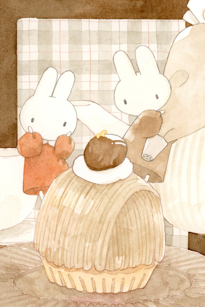 うさぎとモンブラン