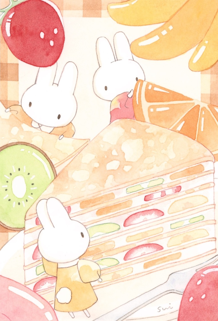 うさぎとミルクレープ