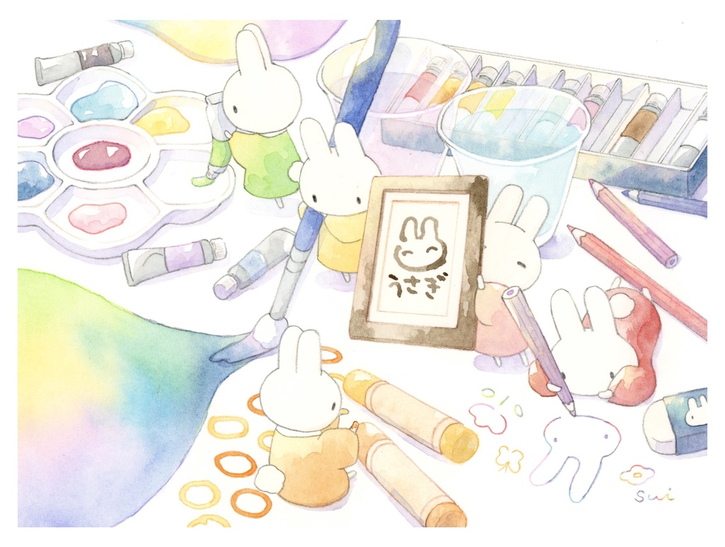 【額縁付き】「きみのきゃんばすは、きみがじゆうにえがいていいんだよ」