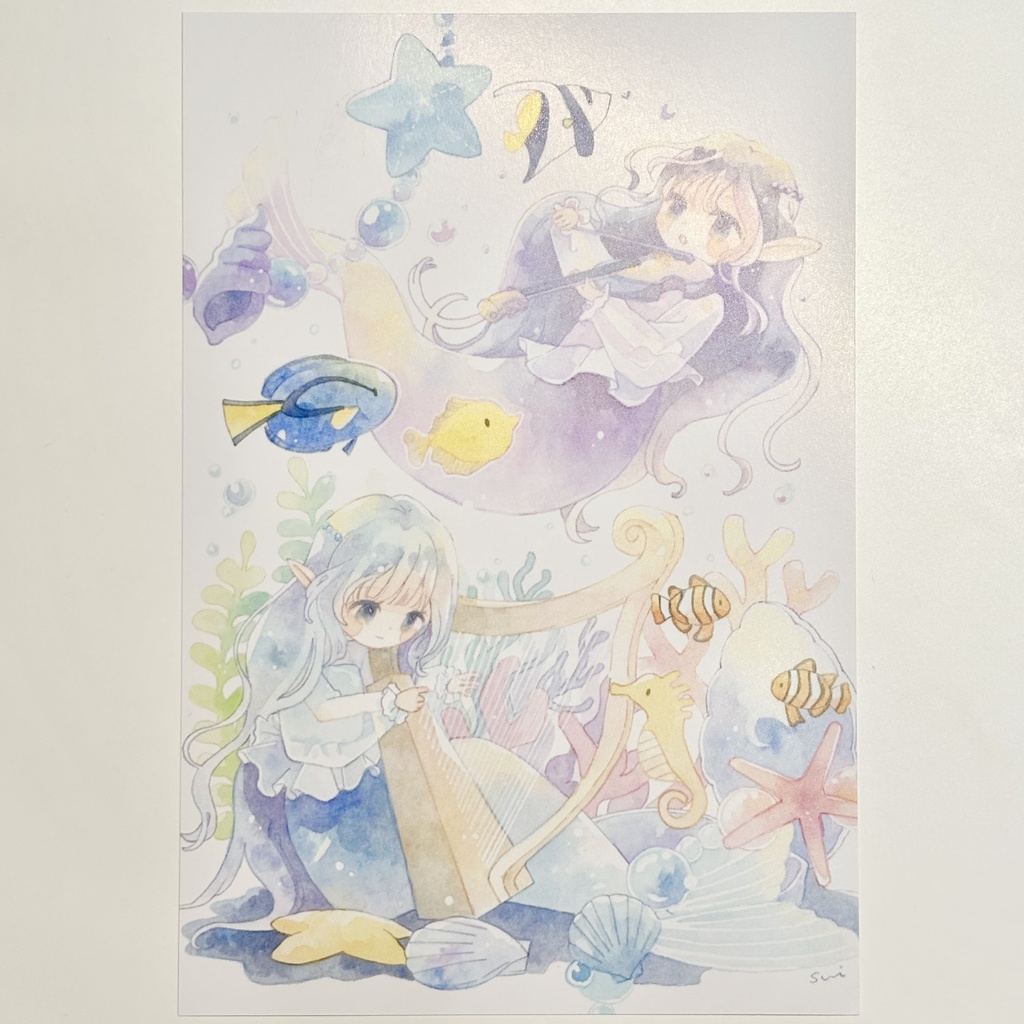 【ポストカード】花と妖精・海と人魚
