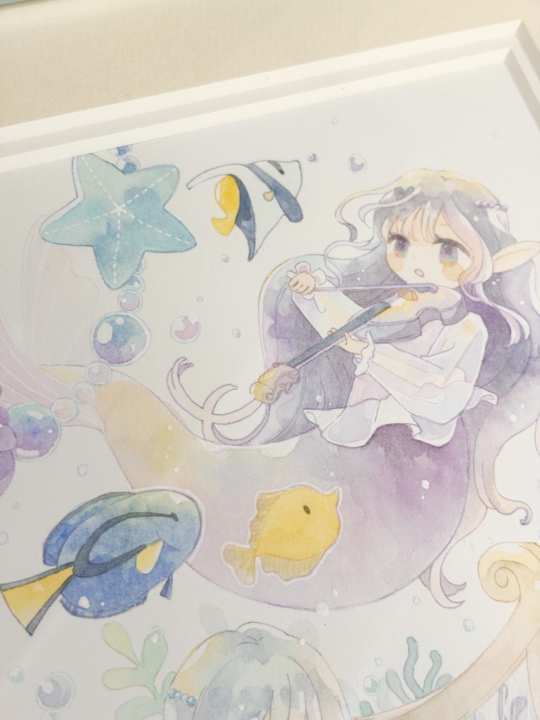 【額装作品】「今日の曲も素敵でしょう?」
