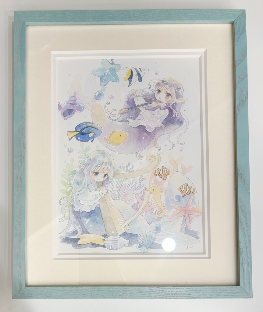 【額装作品】「今日の曲も素敵でしょう?」