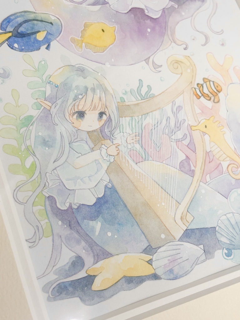 【額装作品】「今日の曲も素敵でしょう?」