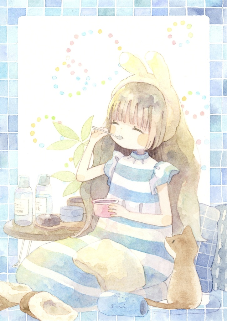 お風呂上がりのアイス