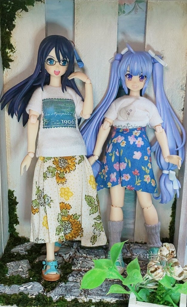 ロングスカート 【夏っぽい柄】