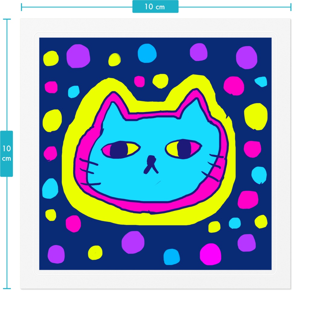 ねこここねこねぼつぼつステッカー