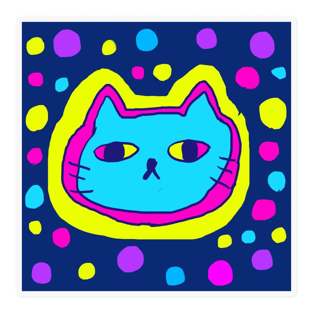 ねこここねこねぼつぼつステッカー