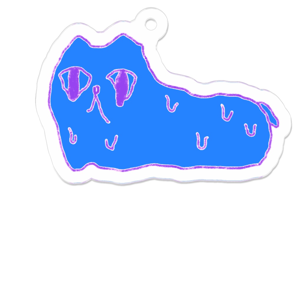 ねこここねこねめんたるめるとだうんアクキー