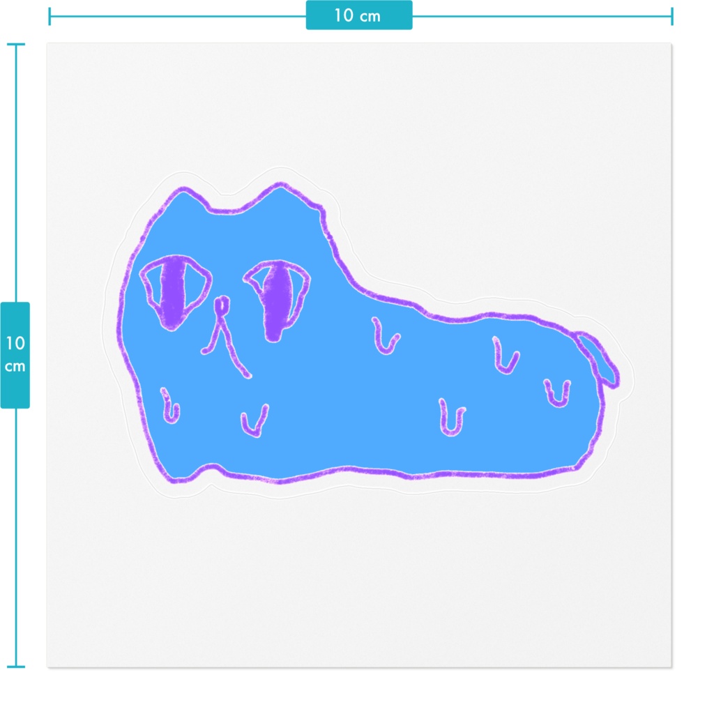 ねこここねこねめんたるめるとだうんステッカー