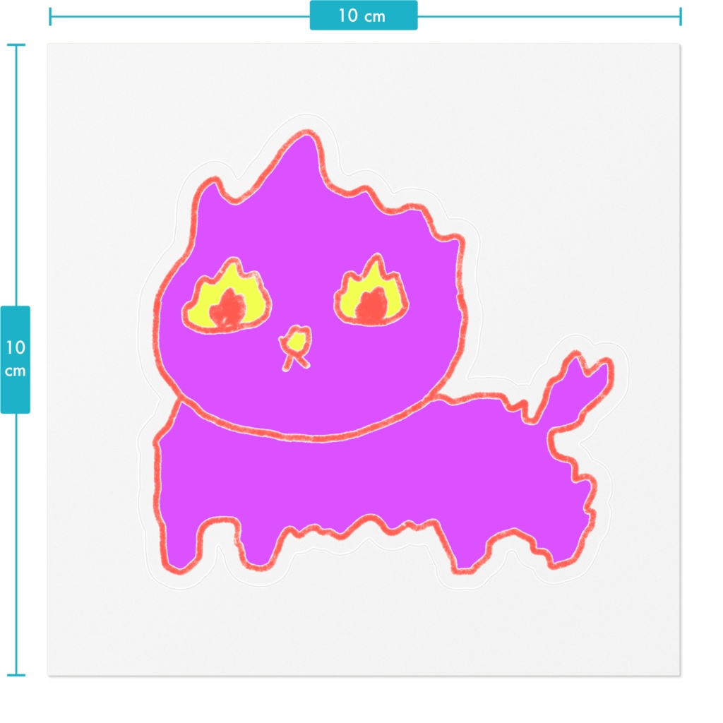 ねこここねこねふぁいやーステッカー