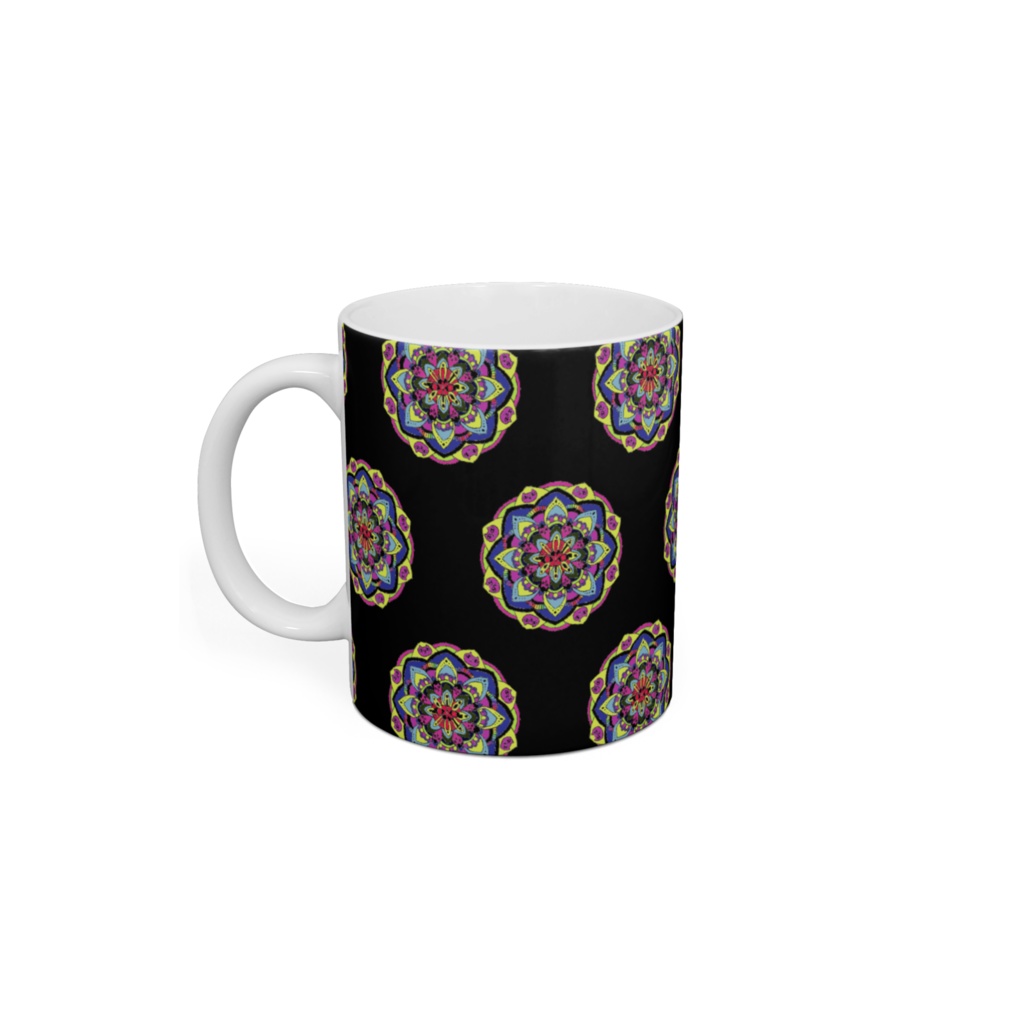 ねこここねこねサイケなねこ曼荼羅マグカップ