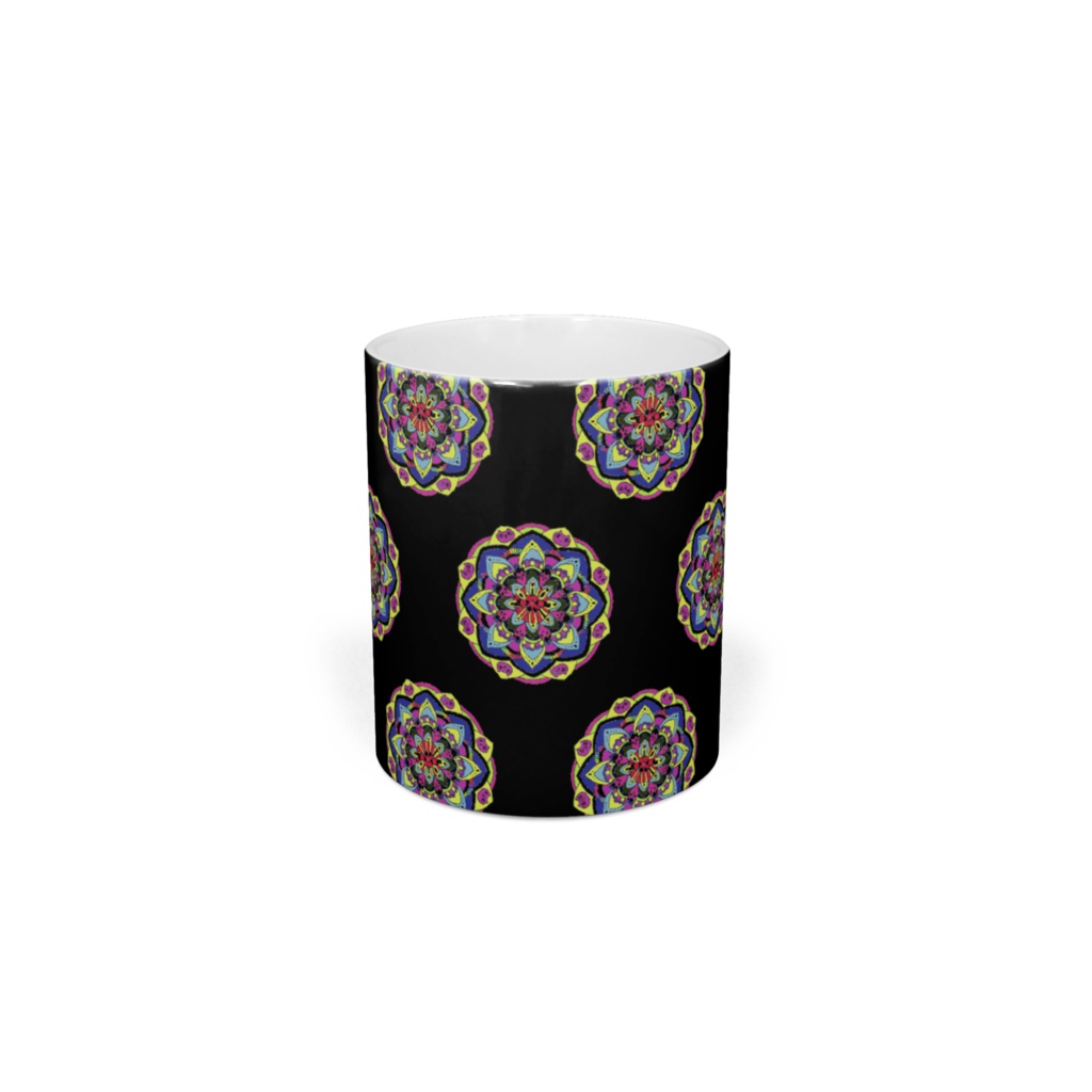 ねこここねこねサイケなねこ曼荼羅マグカップ