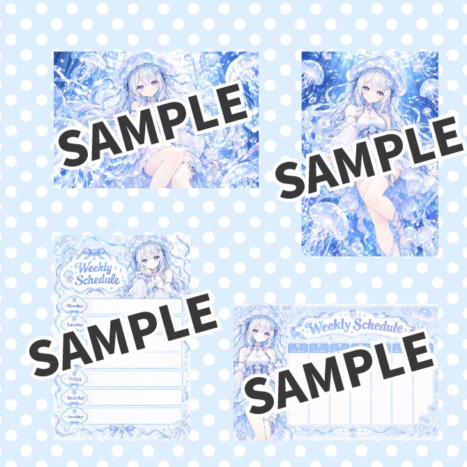 【1点限定】IRIAMデビュー応援7点セット|クラゲの女の子の立ち絵