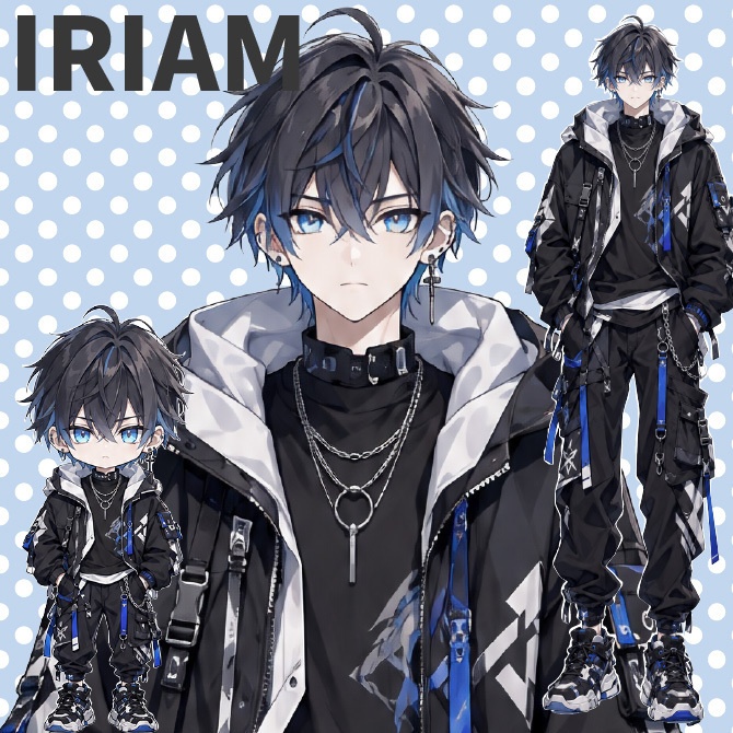 【1点限定】IRIAMデビュー応援7点セット｜ストリートな男の子の立ち絵