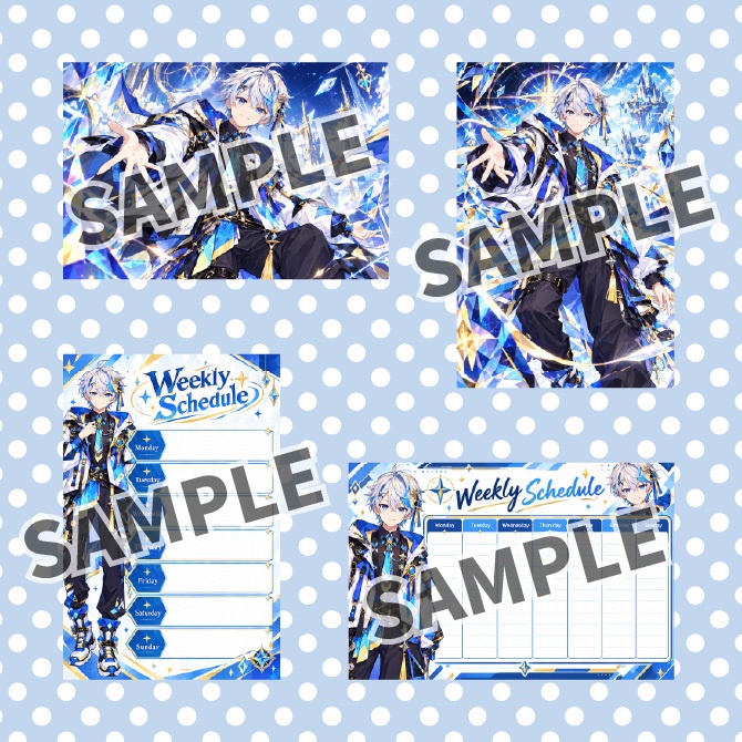 【1点限定】IRIAMデビュー応援7点セット|青と黄色の男の子の立ち絵