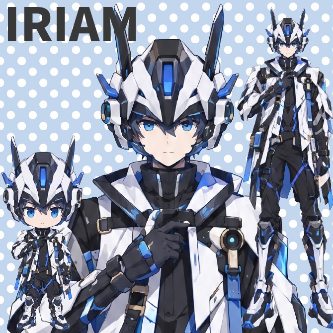 【1点限定】IRIAMデビュー応援7点セット｜メカな男の子の立ち絵
