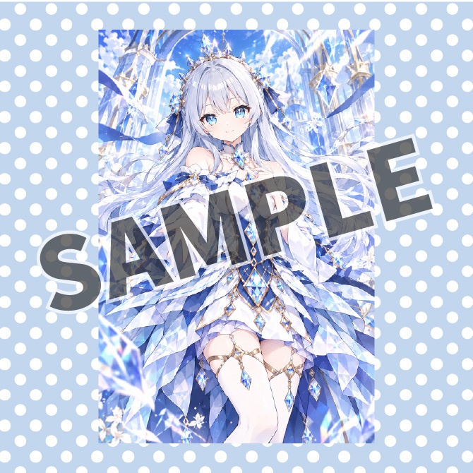 【1点限定】IRIAMデビュー応援3点セット|ダイヤモンドの女の子の立ち絵