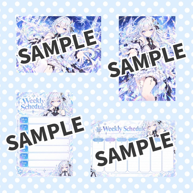 【1点限定】IRIAMデビュー応援7点セット|オーロラの女の子の立ち絵