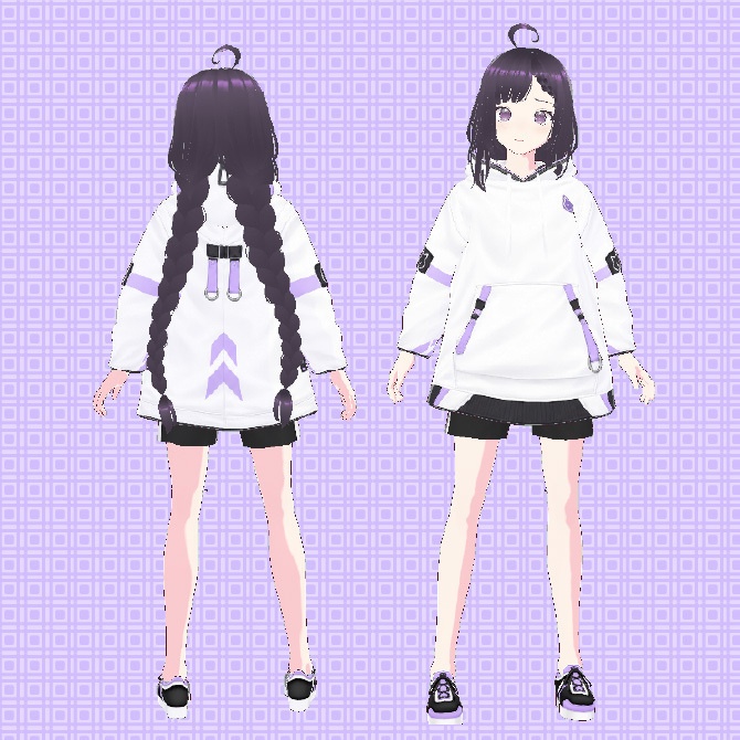【オリジナル3Dモデル】「れる」VRChat用3Dモデル【Vroid】