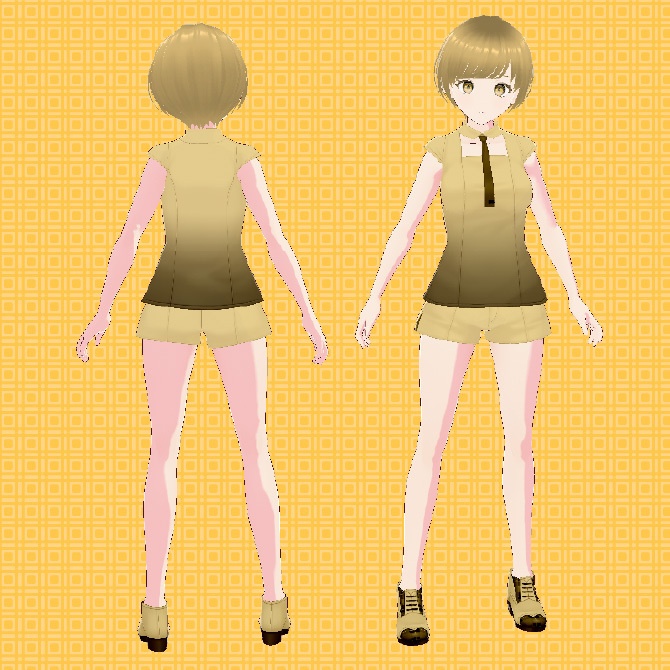 【軽量】【オリジナル3Dモデル】「カルメ」VRChat用3Dモデル【Vroid】