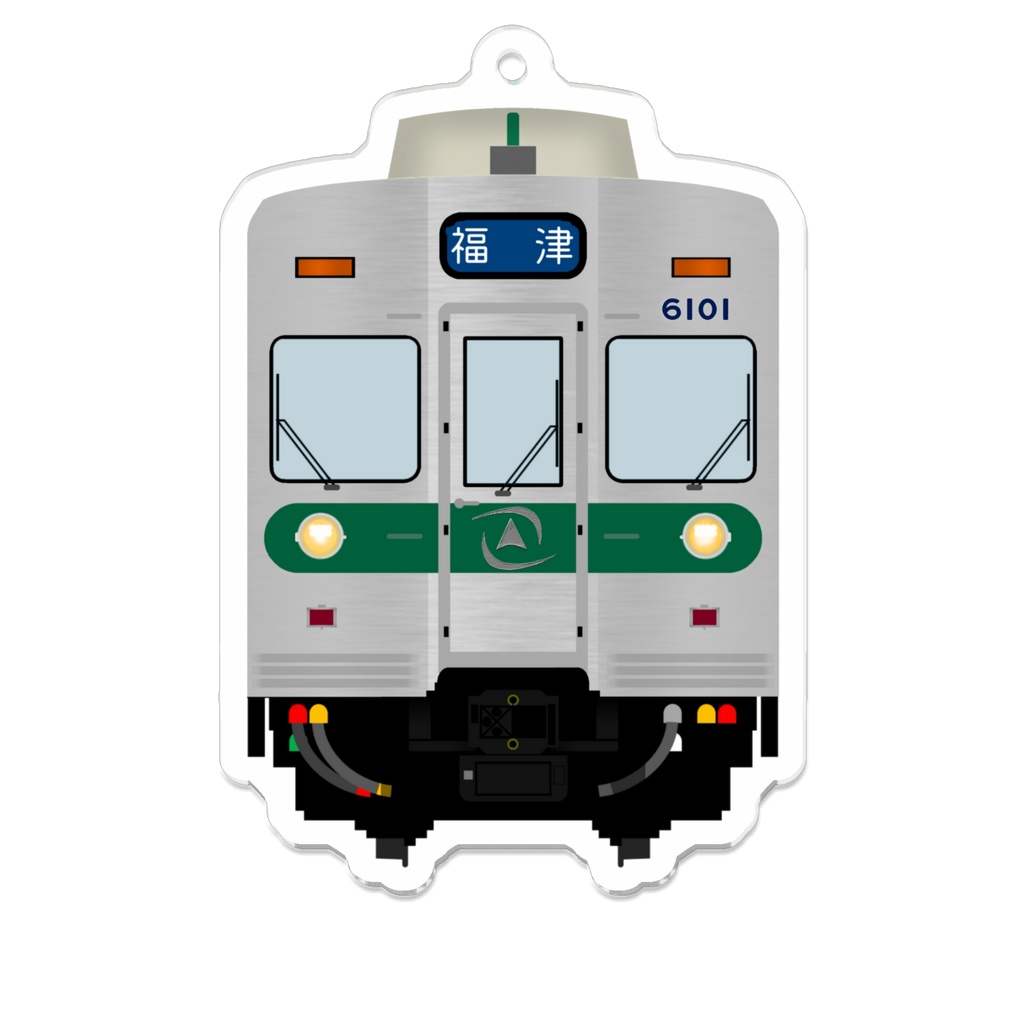 500形6101号車 旧塗装 青幕仕様 アクリルキーホルダー