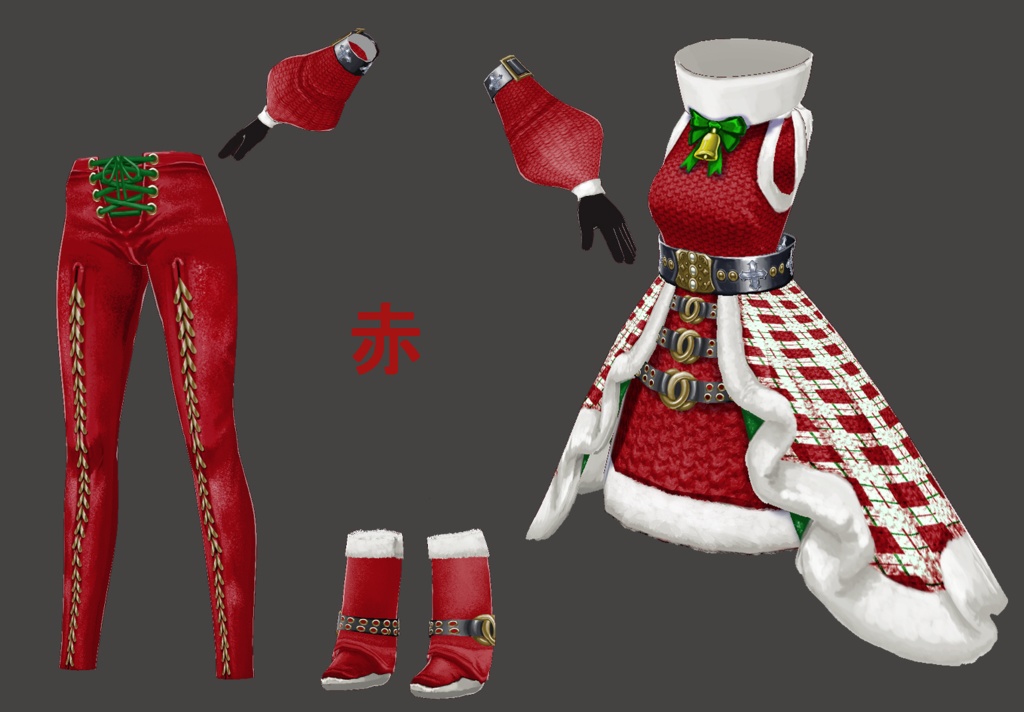 【VRoido】2024メリクリ【衣装テクスチャ】