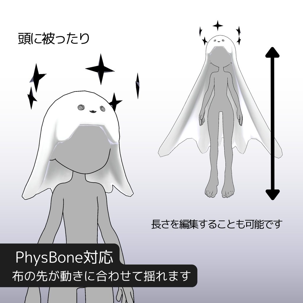 VRChat向け 『ふわりんゴーストフード』