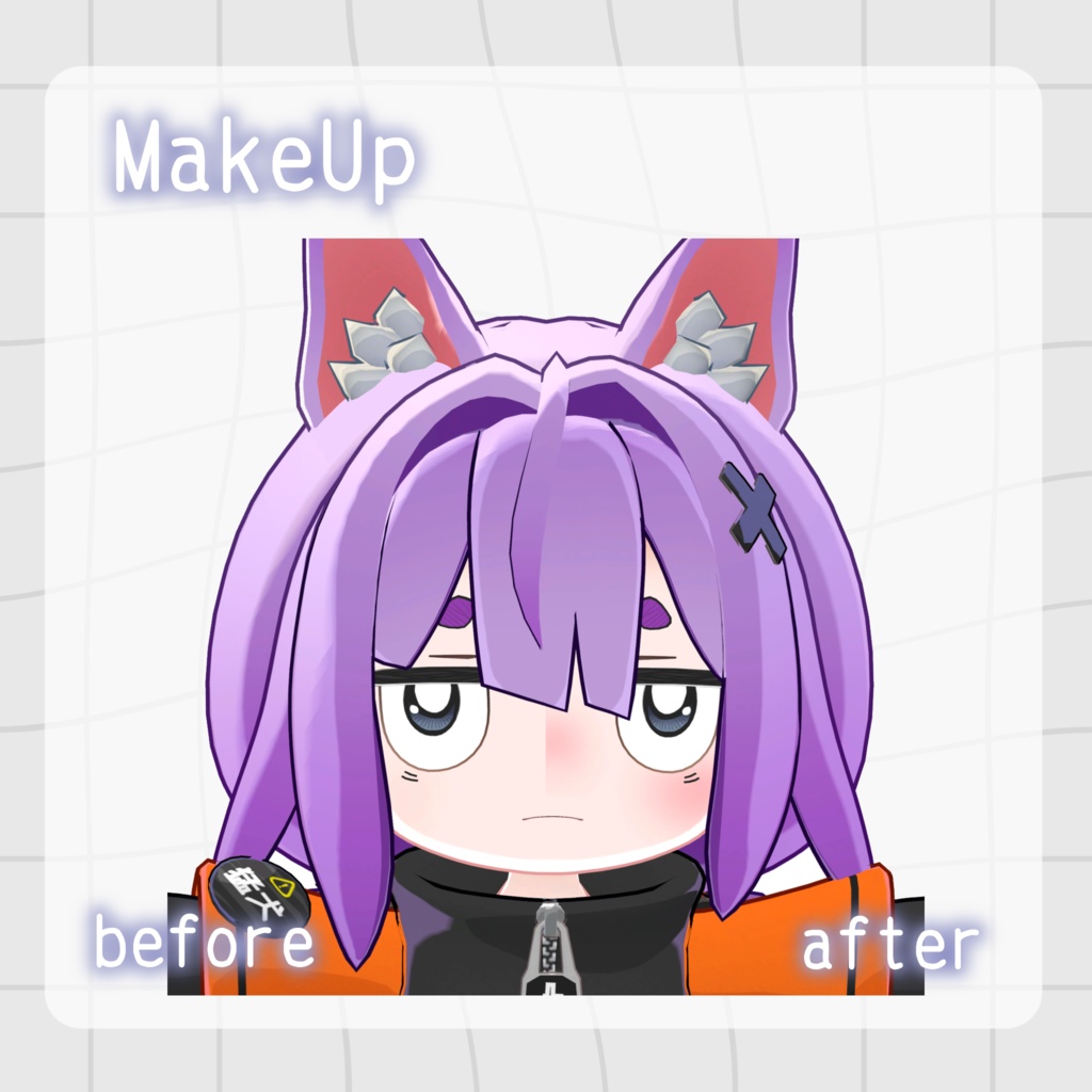 【るるこ/RuRuKo対応】平成ギャルアイテクスチャ+MakeUp