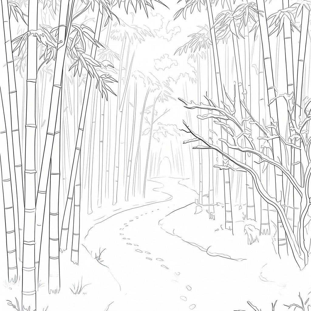 日本画 ぬり絵/Japanese Painting Coloring Book