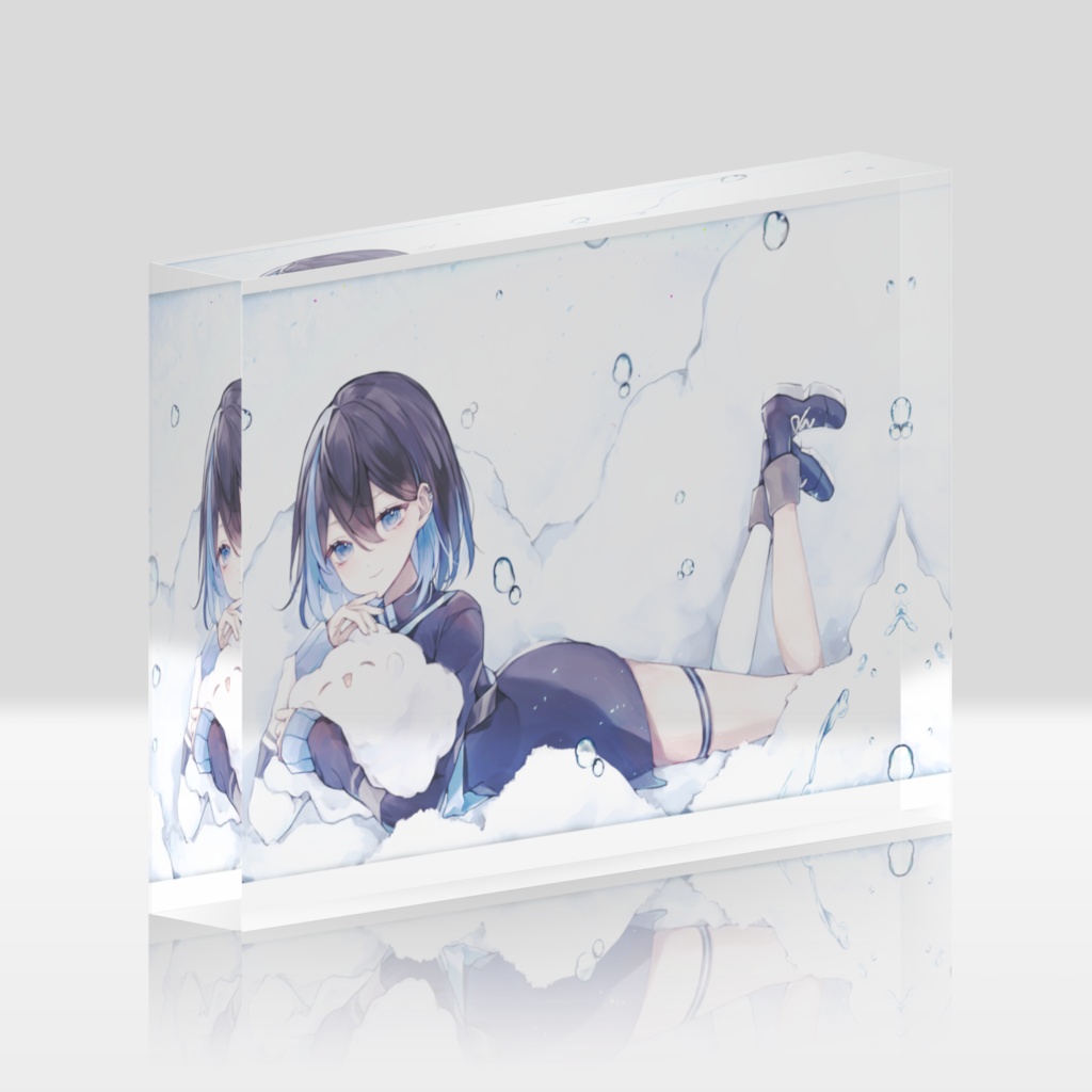 寝そべり あまがみアクリルブロック！