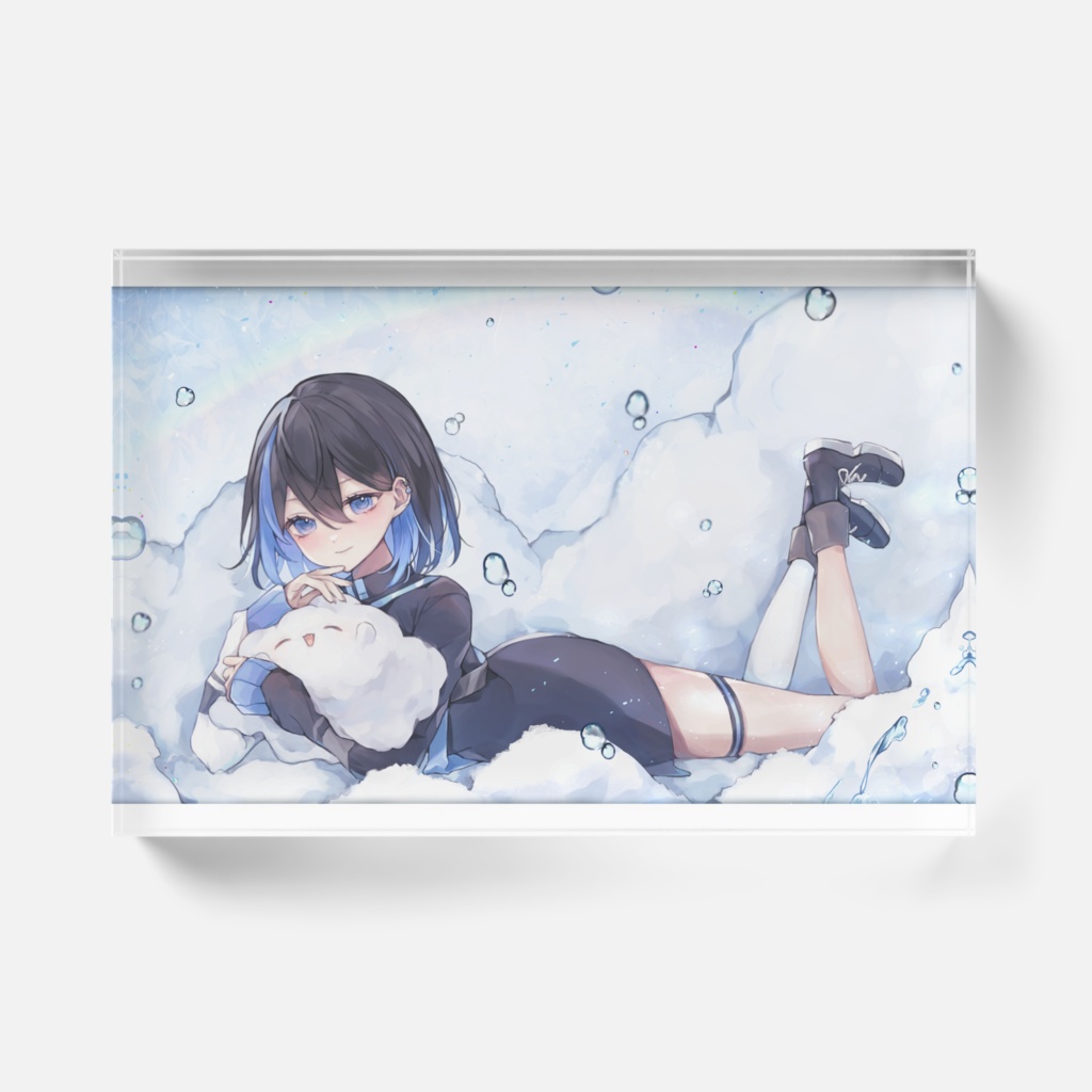 寝そべり あまがみアクリルブロック!