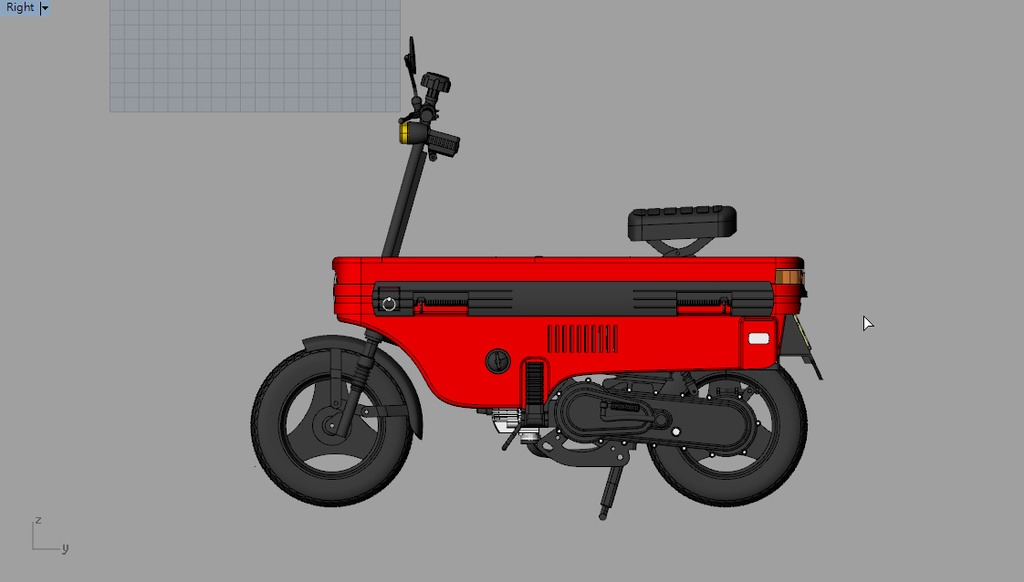 レジン製ドール用1/3モトコンポ 3Dプリント製 オーダーメイド品