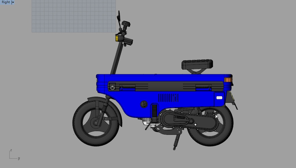 レジン製ドール用1/3モトコンポ 3Dプリント製 オーダーメイド品