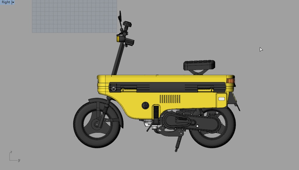 レジン製ドール用1/3モトコンポ 3Dプリント製 オーダーメイド品