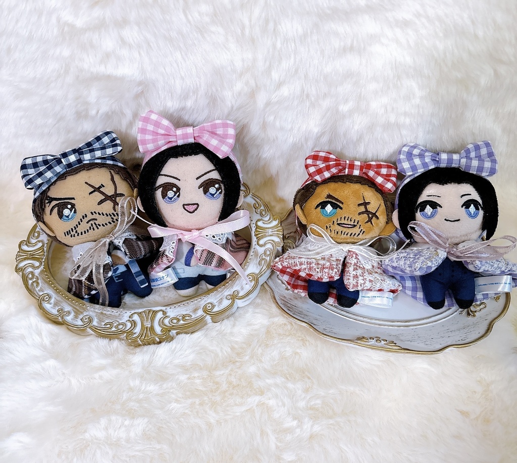 おそろいツイードのリボンヘアバンド&襟付きケープセット