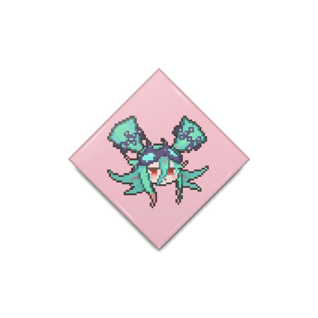 ドット絵缶バッジ【エアちゃん&ししょー】