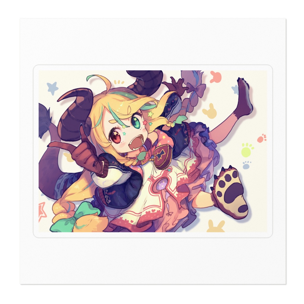 夜鳥ワト1周年記念ステッカー