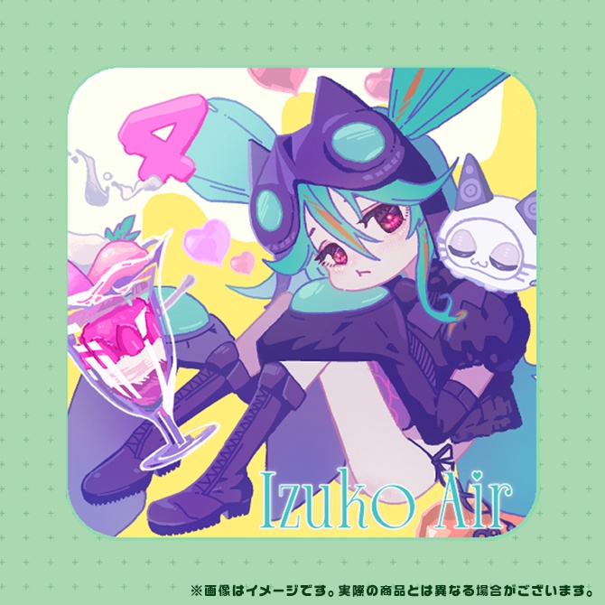 【受注生産】〈何都エア４周年記念グッズ〉エアぱふぇハンドタオル『おでかけ準備完了～いってきま～ 』