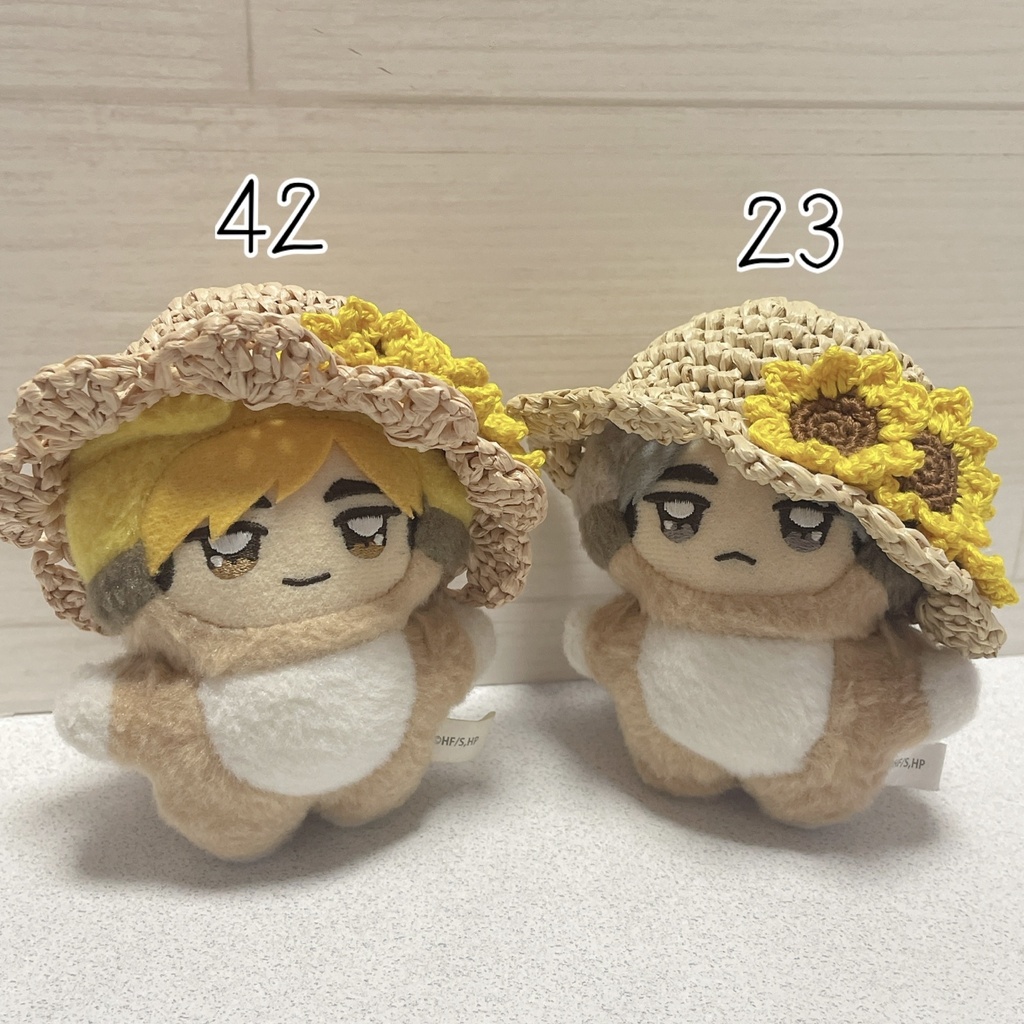 お花付き麦わら帽子