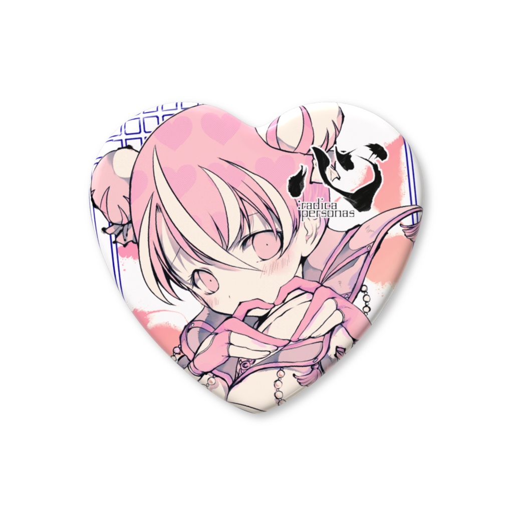 こころハート缶バッヂ♡