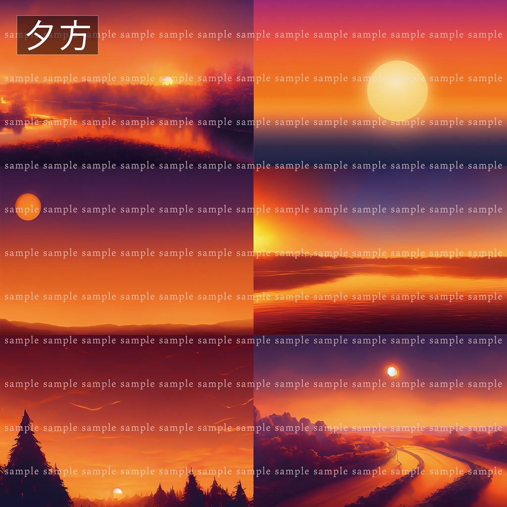 【背景】青空/夕方/夜空【全素材無料】