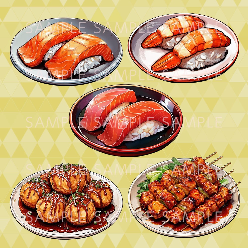 【透過PNG素材】日本料理セット【ばら売り】