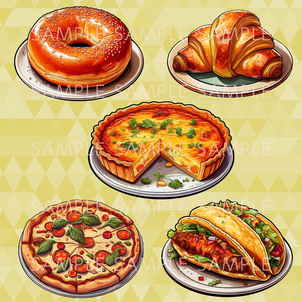 【透過PNG素材】多国籍料理セット【ばら売り】