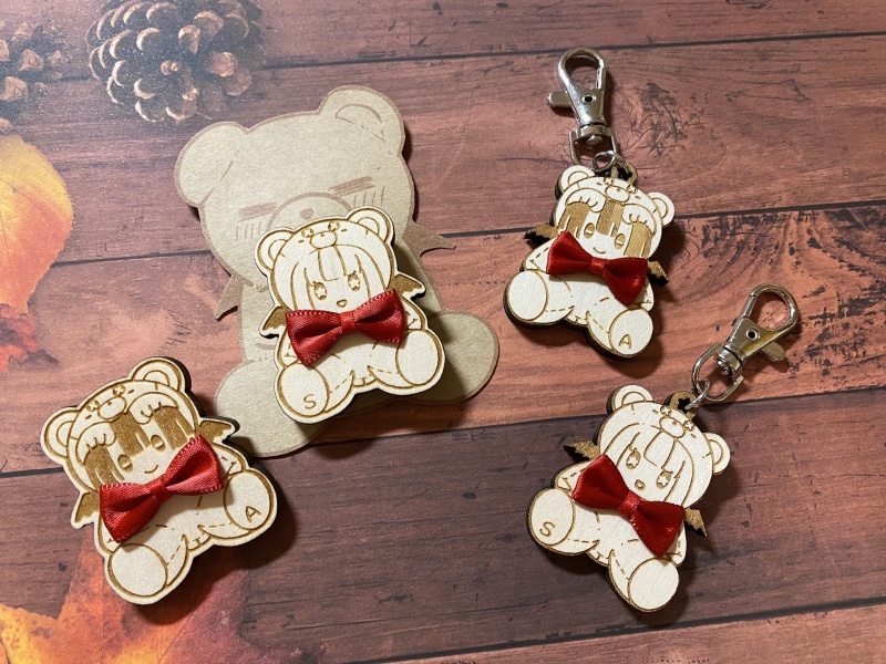 ⚠️べあ🧸ブローチ&キーホルダー