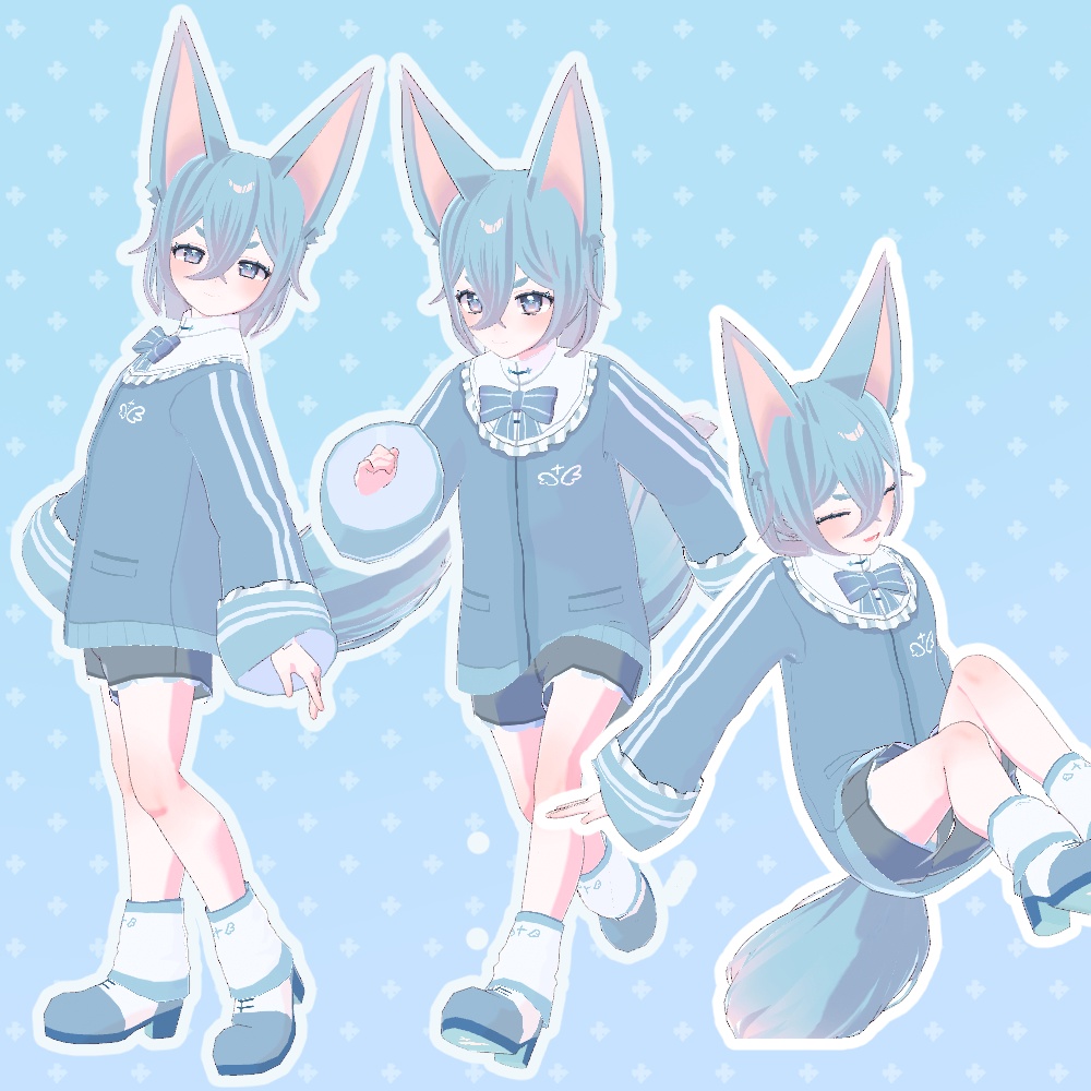 【無料】VRoid製オリジナル3Dモデル「そら-Sora-」【VRChat対応】