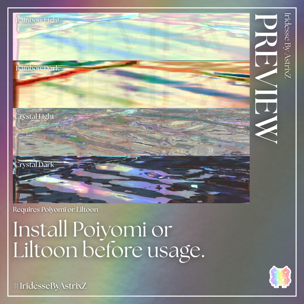 【無料/Free】 AstrixZ's Iridescent Crystal Prism Material