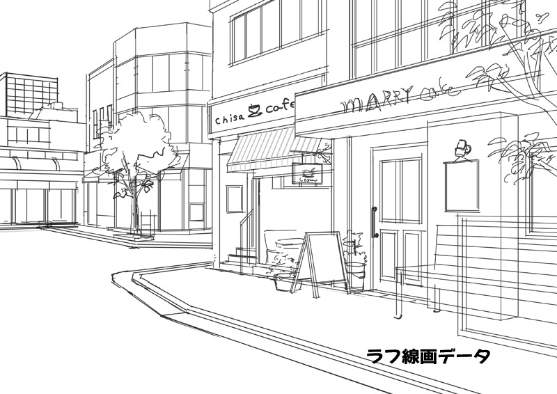 「街」背景素材(未統合psd)