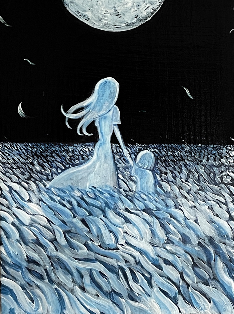 アクリル画 『望』