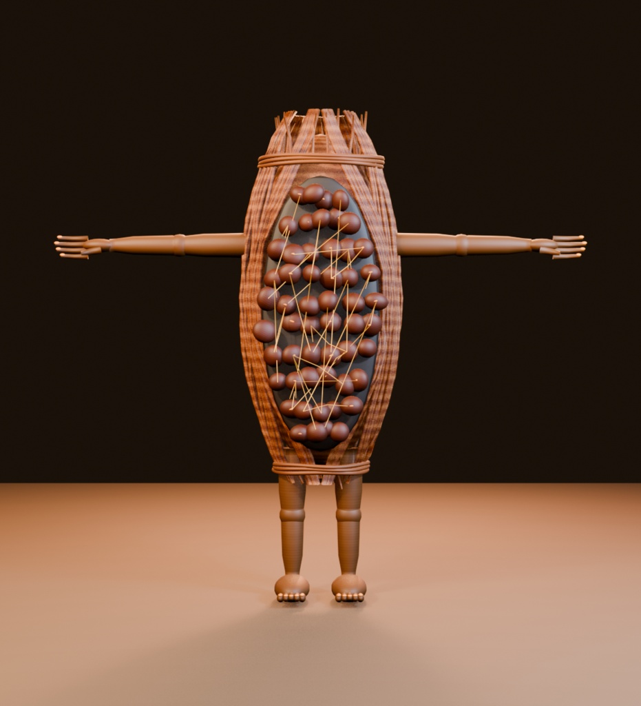 【VRM1.0 / Cluster対応】納豆ちゃん｜藁包み納豆ヒューマノイドアバター - JIMA_3D - 6/6
