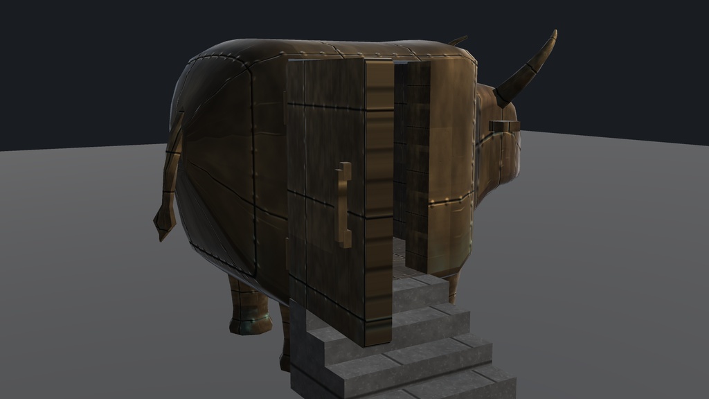 【Cluster ワールド用】ファラリスの雄牛 / Brazen Bull ― 中に入れる青銅の雄牛